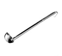 Bulevisiter Mestolo in acciaio inox con cucchiaio dosatore, mestolo da zuppa con manico lungo per cucinare in cucina, salsa per salse, stufato, con bordo per versare e (A)