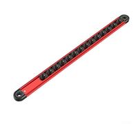 Bulevisiter Organizer magnetico girevole a 360 gradi con guida in alluminio e supporto a clip in nylon per prese da 1/4 3/8 1/2 pollici, contenitore per utensili da 16,4 pollici (12,7 mm)