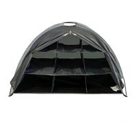 Bulevisiter Organizer per scarpe da campeggio con 9 ripiani per mantenere il camper o la tenda pulito e ordinato (marrone)