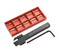 Bulevisiter Porta utensili per scanalatura per tornio CNC, MGEHR1010-0.5 con inserto in carburo MGMN150 larghezza 0,5 mm, taglio a destra, gambo 10x100mm, acciaio al carbonio per lunga durata (SKU)