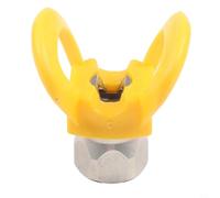 Bulevisiter Protezione per ugello spruzzatore airless ad alta pressione con connettore filettato G7/8-14, per rivestimento professionale di pareti di edifici e manutenzione ponte (giallo)