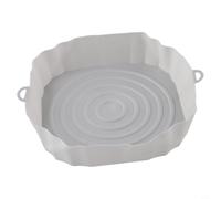 Bulevisiter Rivestimento in silicone per friggitrice ad aria per cestini rotondi, resistente al calore fino a 220 °C, tappetino da forno non lavabile in lavastoviglie, spessore 4,5 cm, adatto per