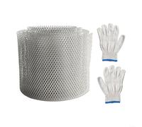 Bulevisiter Rotolo di protezione espandibile in alluminio per grondaia, filtro a rete per grondaia, sistema di protezione contro le foglie del tetto, con proprietà antiruggine (12,7 cm x 6 m)