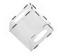 Bulevisiter Scatola per la polvere per levigatura e lucidatura, cappuccio trasparente in acrilico con 2 fori, design staccabile, compatibile con strumenti per incisione, 200 x 200 x 200 mm e (200 x