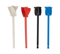 Bulevisiter Set di 4 punte per trapano in resina epossidica, per resina, smalti ceramici, macchie e liquidi, set da 4 pezzi con agitatore da 16,5 x 3,5 cm