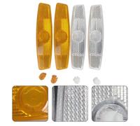 Bulevisiter Set di 8 riflettori per raggi Cat Eye, riflettori di sicurezza per bici da strada e mountain bike, bianco o giallo, per una facile installazione, per una maggiore visibilità e sicurezza