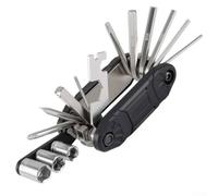 Bulevisiter Set di attrezzi 16 in 1 per la riparazione di biciclette, attrezzo compatto per mountain bike e bici da strada, per una lunga durata in acciaio al carbonio con chiave esagonale