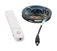 Bulevisiter Striscia di luci LED a batteria con sensore di movimento, dimmerabile, kit di illuminazione per armadietto, luce a nastro flessibile, alimentata tramite USB, luce calda, 1 m