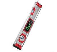 Bulevisiter Strumento di misurazione digitale in lega di alluminio con base magnetica, inclinometro elettronico impermeabile, display retroilluminato da 0 a 90° (400 mm)