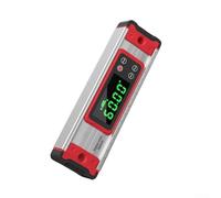 Bulevisiter Strumento di misurazione digitale in lega di alluminio con base magnetica, inclinometro elettronico impermeabile, display retroilluminato da 0 a 90° (200 mm)