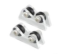 Bulevisiter Strumento di rilevamento della rettilineità da biliardo per la misurazione della stecca da biliardo, coppia di rulli portatili in metallo e plastica da 7 x 3 x 2 cm con design a basso