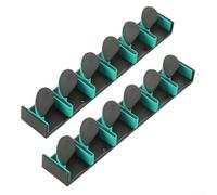 Bulevisiter Supporto da parete per 6 canne da pesca, PA66 per attrezzatura duratura, con cuscinetti antiscivolo in EVA, soluzione salvaspazio per pescatori (azzurro)