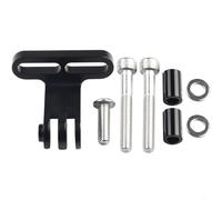 Bulevisiter Supporto per manubrio in lega di alluminio, compatibile con action camera sportiva, nero, adatto a due viti verticali con centro da 31 mm o meno