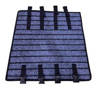 Bulevisiter Tappetino regolabile per camper per uso esterno - Tappetino antipolvere di lunga durata con fissaggio a fibbia, antiscivolo, adatto per gradini larghi 18-26 cm, 46 x 46 cm