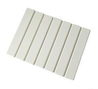 Bulevisiter Tappetino scolapiatti pieghevole in terra di diatomacea assorbente per bancone della cucina, 40 x 30 cm, per alimenti, salvaspazio, resistente al calore, colore: bianco