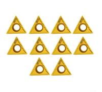 Bulevisiter TCMT16T304-HMP per inserti di tornitura CNC, 10 pezzi, inserti indicizzabili in carburo per acciaio, acciaio inossidabile e ghisa, temprati sotto vuoto per un'elevata resistenza all'usura