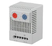 Bulevisiter Termostato di montaggio su guida DIN regolatore di temperatura industriale per armadi elettrici Sistema di protezione del controllo della ventola del riscaldatore (ZR011 rosso+blu)