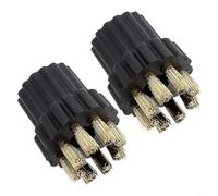 Bulevisiter Testina in ottone per pulitore a vapore, 2 pezzi di ricambio compatibili con scopa a vapore, per una pulizia di lunga durata per forni, griglie, luci, nero e giallo