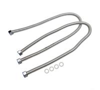 Bulevisiter Tubo flessibile per acqua in acciaio inox, 1 m, per scaldabagno e caldaia, resistente fino a 200 °C