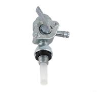 Bulevisiter Valvola di chiusura del carburante per serbatoio del generatore 2-3KW 5-8KW, rotazione on/off a 90°, ingresso aria M10x1,25, uscita tubo flessibile da 1/4", argento (TG2500 TG3000 TG5000)