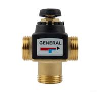 Bulevisiter Valvola miscelatrice termostatica a 3 vie, 35-60 °C, DN20, DN25, in ottone, per acqua calda sanitaria e sistemi di riscaldamento a pavimento, pressione di esercizio 1,6 MPa, (DN25)