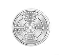 Bulevisiter Vassoio rotondo per cottura a vapore in acciaio inox 304, per pentola a pressione, pentola, 15,5-39 cm (25,7 cm)