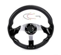 Bulevisiter Volante da corsa in poliuretano da 33 cm, diametro 320 mm, con impugnatura comoda e costruzione leggera, per auto Drift e personalizzazione del veicolo (nero)