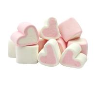 Bulgari Marshmallow Cuori Mix Bianco Rosa per Decorazione Dolci Caramelle Morbide 1 kg