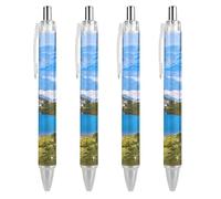 Bulgaria Bezbog Lake Landscape Penna a sfera personalizzata Fancy Funny Ball Point Penne nere Regali 4 PZ