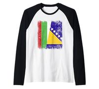 Bulgaria Bosnia ed Erzegovina Mezza Bandiera Maglia con Maniche Raglan
