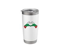 Bulgaria Flag Bulgarian Heart Bicchiere termico in acciaio inox doppia parete