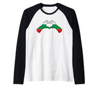 Bulgaria Flag Bulgarian Heart Maglia con Maniche Raglan