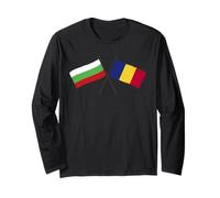Bulgaria Romania Bandiere Incrociate Amicizia rumena bulgara Maglia a Manica