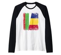 Bulgaria Romania Mezza Bandiera Bulgaro Romanian Heritage Maglia con Maniche Raglan