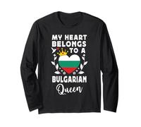 Bulgarian Queen Bulgarian Wife Girlfriend Bulgaria Flag Maglia a Manica