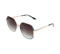 Bulget BG3325 5805A Women's Sunglasses - Gold Metal Frame with Gradient Purple and Light Blue Lenses