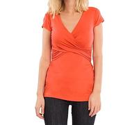Buliezy Camicetta Premaman per Allattamento, Maglietta per Allattamento al Seno, Scollo a V, Maniche Corte, Maniche Corte, Top Maglia da Allattamento(S-XXL Stock)