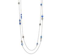 BULINLIN Collana lunga in argento a strati da donna con pietre naturali perline collana di perle gioielli in argento gioielli per la festa della mamma regali per lei