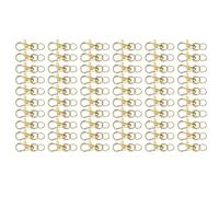 Bulk 60 clip portachiavi in metallo con ganci a moschettone forniture artigianali gancio portachiavi creazione gioielli