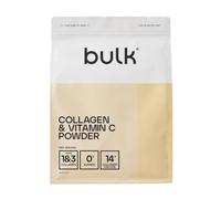 Bulk Collagen and Vitamin C Powder, Non aromatizzato, 500 g | Collagene bovino idrolizzato, routine articolare e pelle, non aromatizzato, facile miscelazione