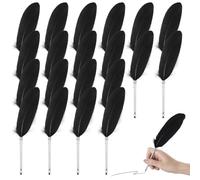 Bulk Feather - Set di 20 penne a sfera con inchiostro nero, per ufficio, scuola e bomboniere