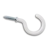 Bulk Hardware BH00163 Ganci per Tazze a Vite con Spalla, Bianco, Set di 10 Pezzi