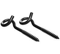 Bulk Hardware BH00287 Gancio a Spirale Avvitabile per Amaca, Nero, Set di 2 Pezzi