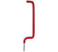 Bulk Hardware BH00899 Gancio Portascale per Garage e Rimesse, Rivestimento in Plastica, Rosso, Set di 4