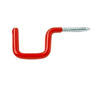 Bulk Hardware BH00901 Gancio Porta-Attrezzi a Squadra per Garage e Rimesse, Rosso, Set di 6 Pezzi