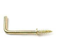 Bulk Hardware BH01120 Ganci a Squadra per Tazze a Vite con Spalla, Finitura Anodizzata Ottone, 25 mm, Bianco, Set di 10