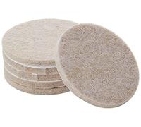 Bulk Hardware BH01177 Feltrini Autoadesivi Rotondi, 50 x 4 mm, Bianco, Set di 6
