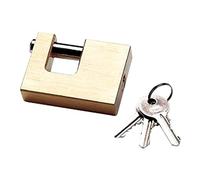 Bulk Hardware BH01313 Lucchetto in Ottone di Grado Marino con Meccanismo in Ottone, 70 mm, Bianco
