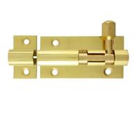 Bulk Hardware BH01399, Chiavistello in Ottone Pieno Lucidato per Porta, Montaggio di Superficie, 50 mm