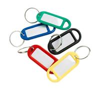 Bulk Hardware BH01527 Portaetichette in Plastica, con Anello Portachiavi ed Etichetta, Multicolore, pacco da 50
